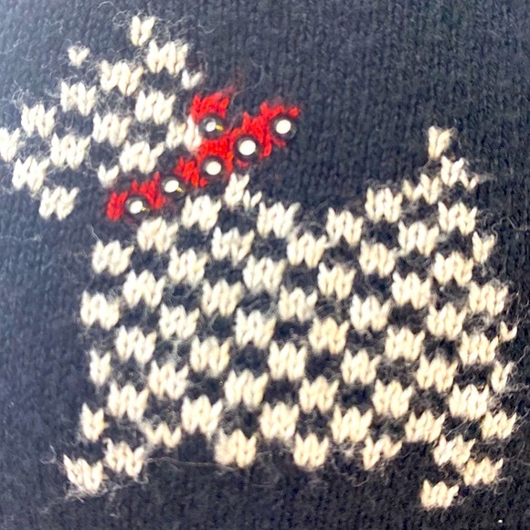 Charter Club black and red Scotty dogs pattern sweater - Picture 1 of 7